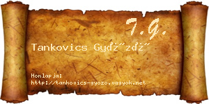 Tankovics Győző névjegykártya
